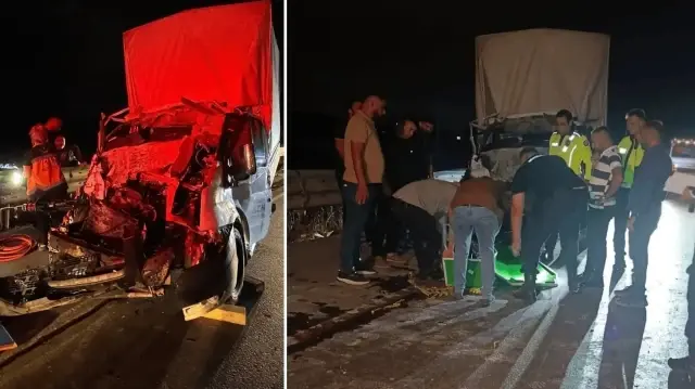 gaziantepte kamyonet kamyona arkadan carpti bir kisi oldu bir kisi agir yaralandi auOC74GD