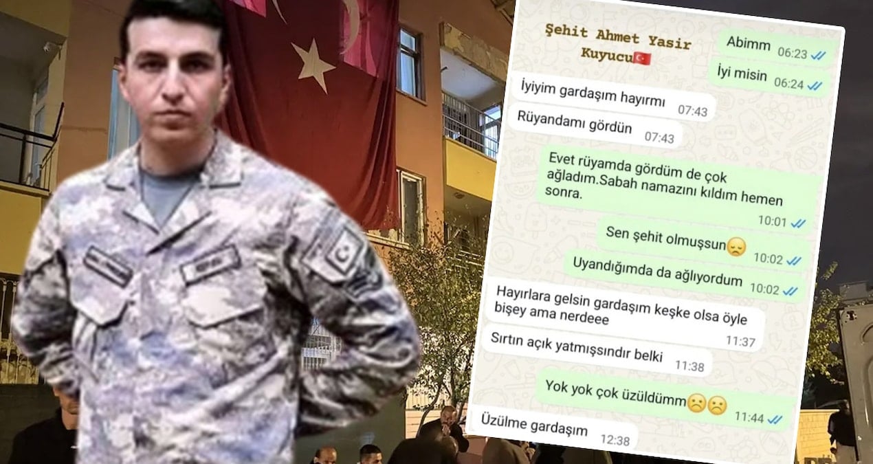 Şehit olmadan saatler önce kız kardeşine yazdığı WhatsApp mesajı ortaya çıktı